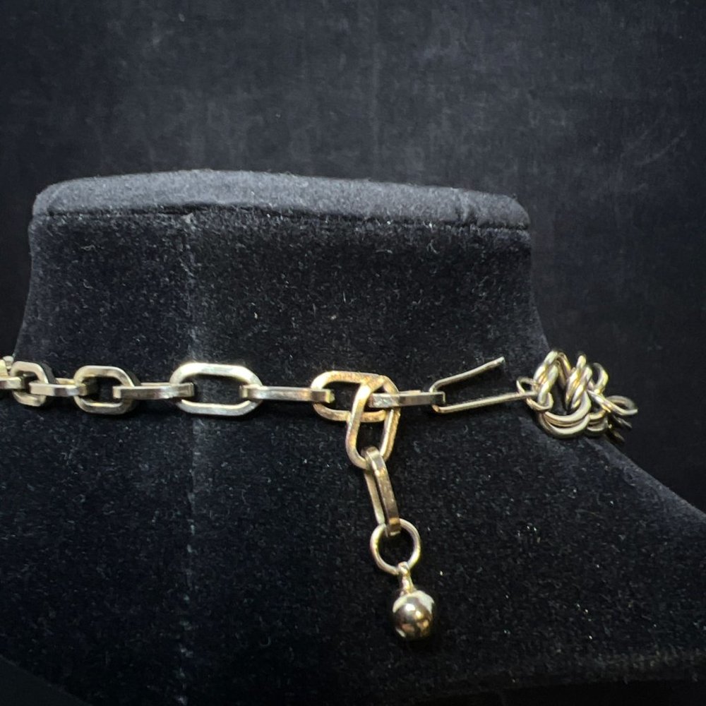 Vintage Chunky Gold Tone Curb Chain Necklace 14"- 17" (3956) - Picture 5 of 5